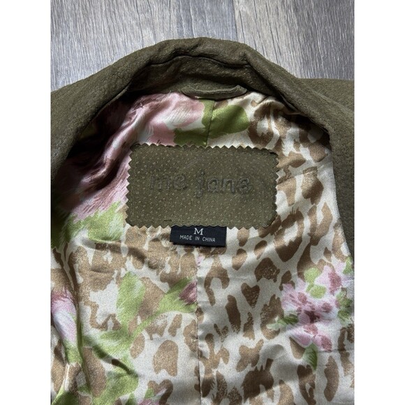 Vintage Me Jane Brown Leather Jacket Coat Short Trench Style PLEASE READ -sz M - Picture 3 of 11